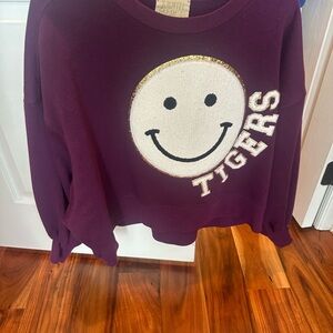 Purple Smiley Face Sweatshirt